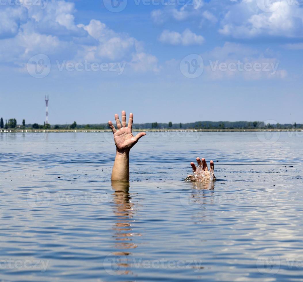 gesture of a man who sinks photo