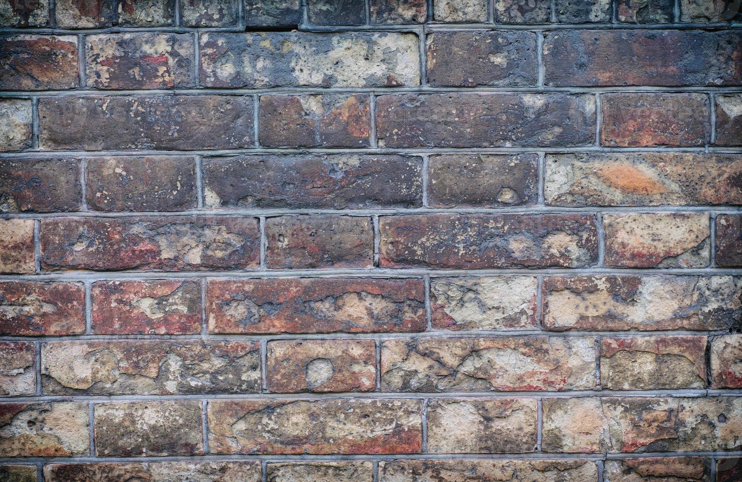 Old red brick wall photo