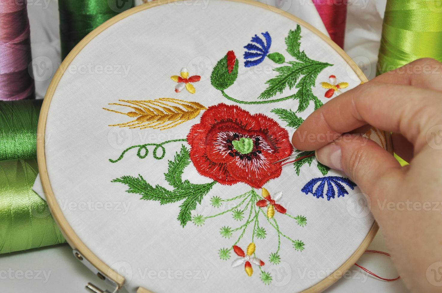 Hand embroidery ornament photo