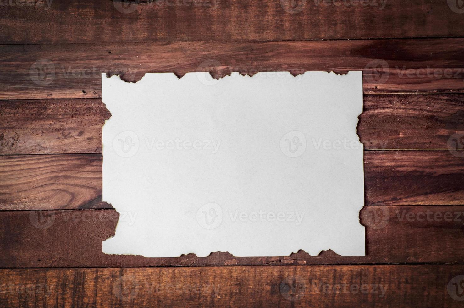 White clean sheet with burnt edges photo