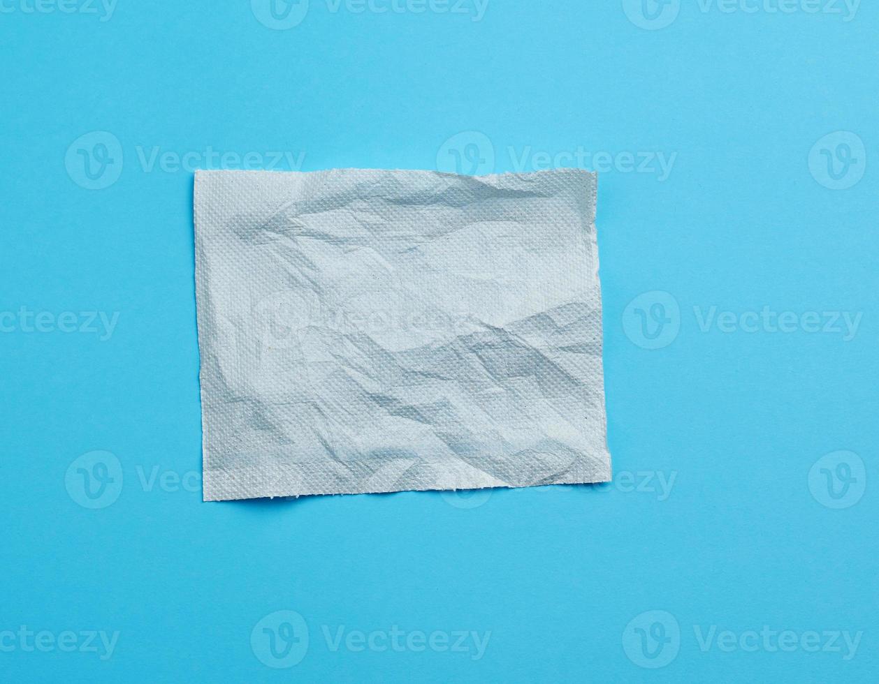 white crumpled sheet of paper, soft paper towel photo