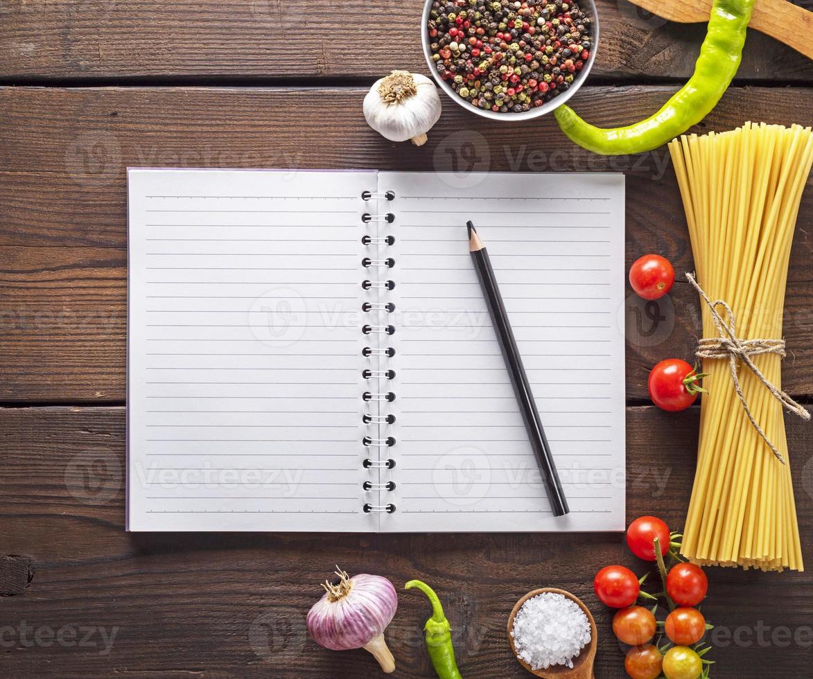 ingredients for pasta making, top view photo