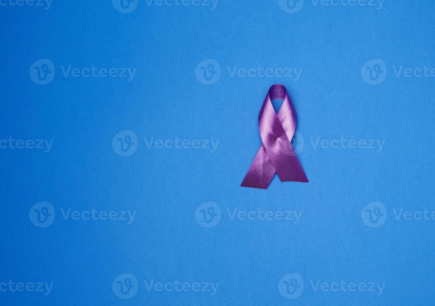 purple ribbon as a symbol of early research and disease control, Alzheimer's disease photo