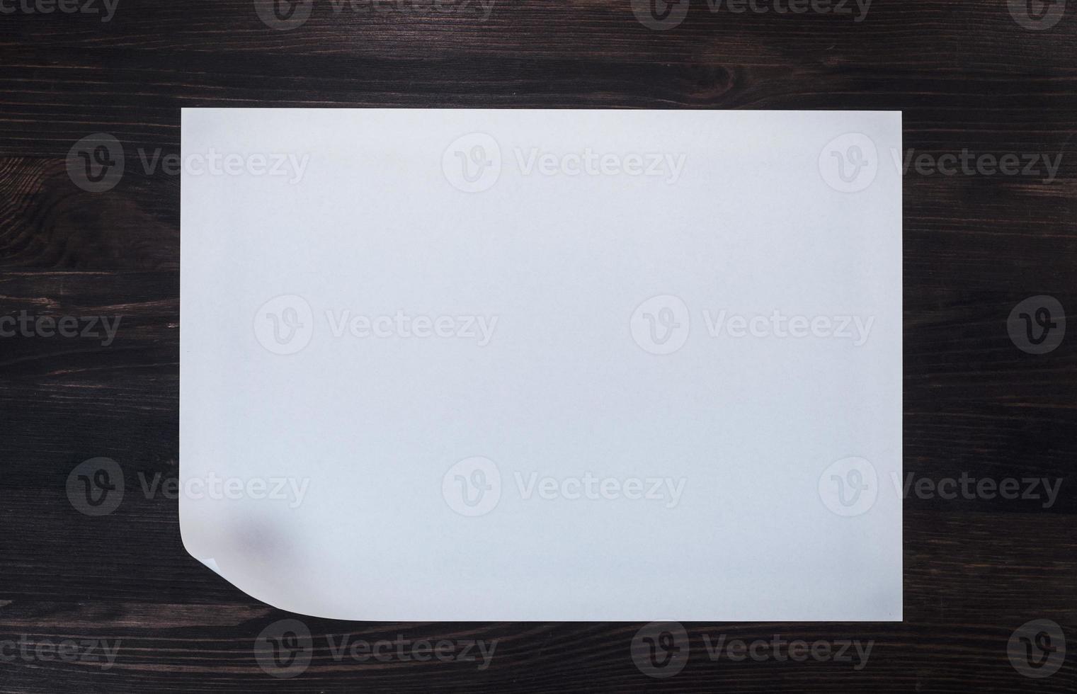 white sheet with curved bottom corner photo