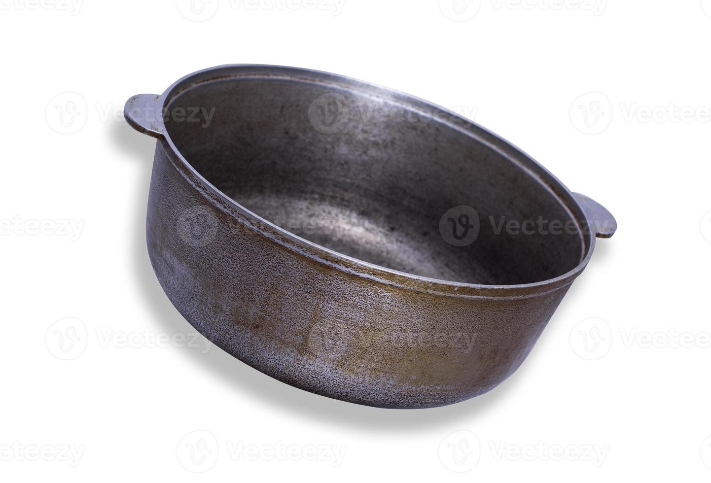 old aluminum cauldron photo