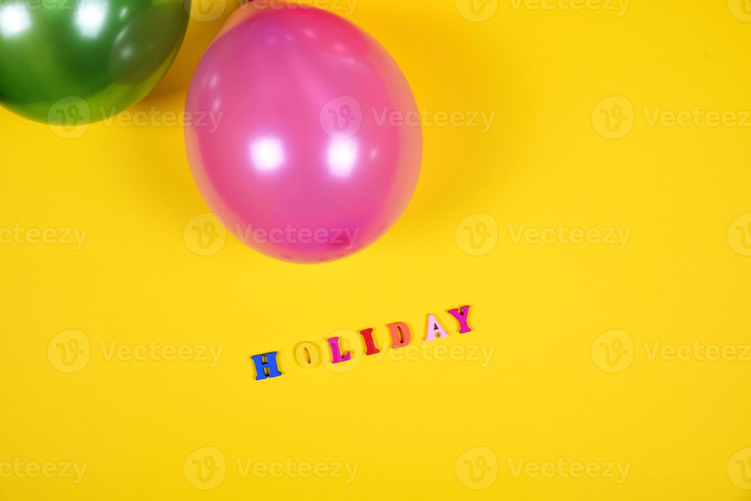 Balloon and inscription holiday photo