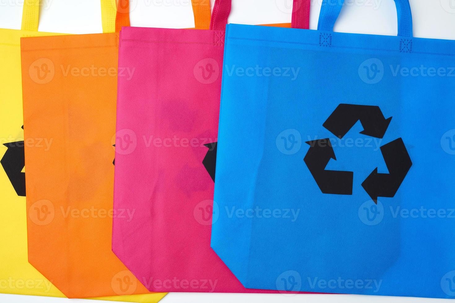 multi-colored viscose environmentally friendly bags photo