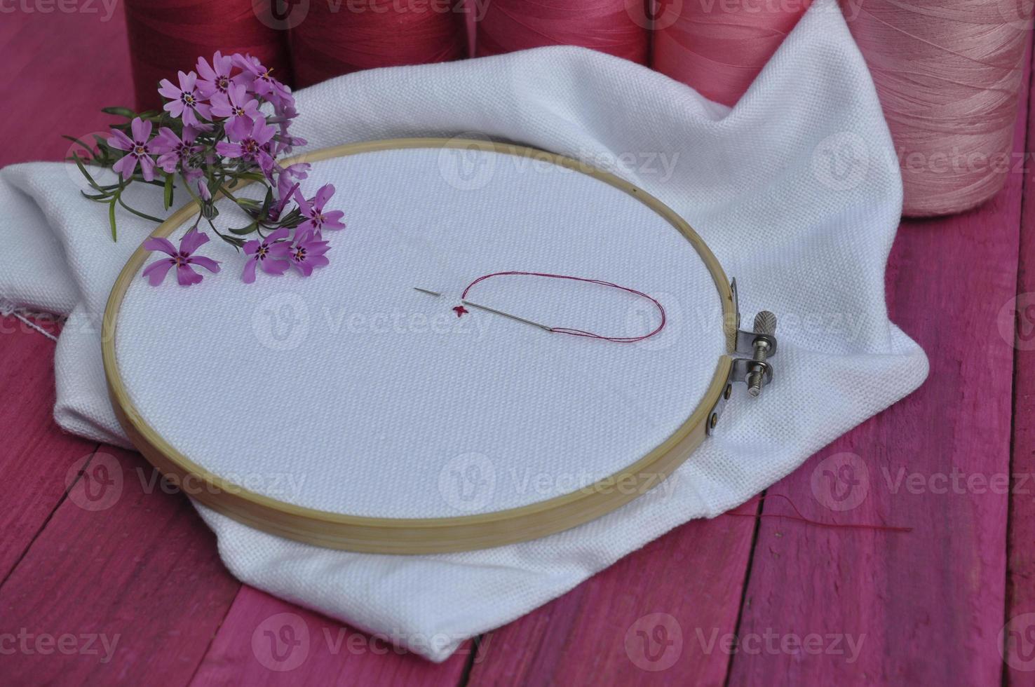 Handmade items on the table photo