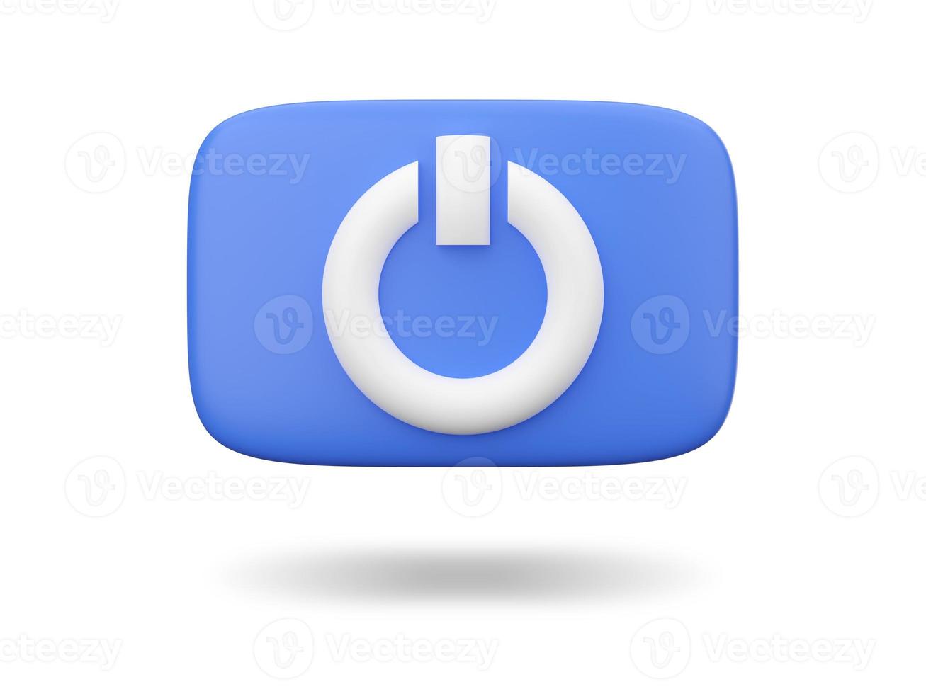 Power Button. 3D rendering. photo