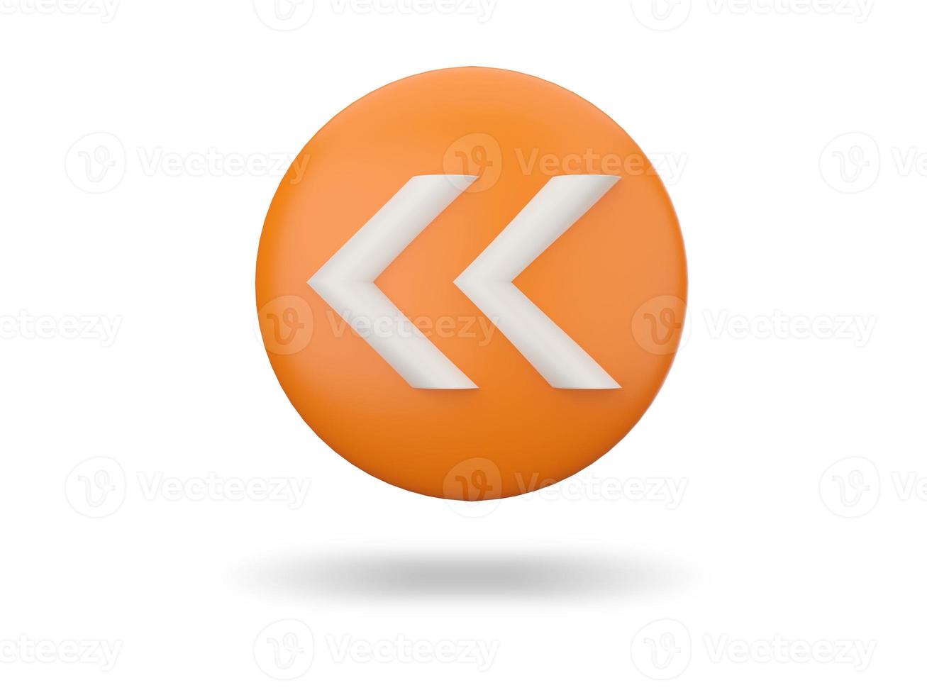 Previous Button. 3D rendering. photo