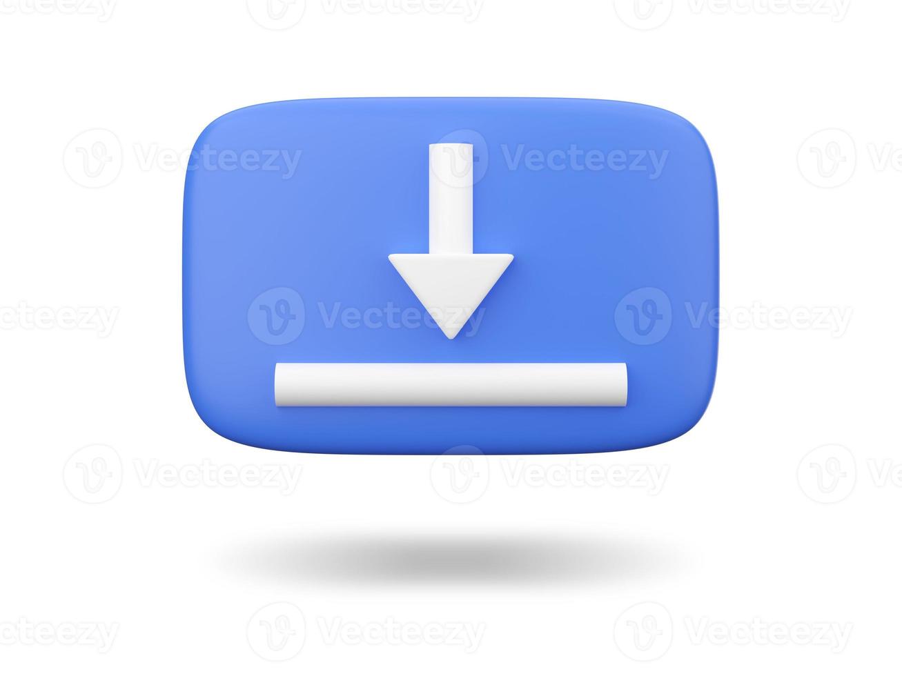 Download Button. 3D rendering. photo