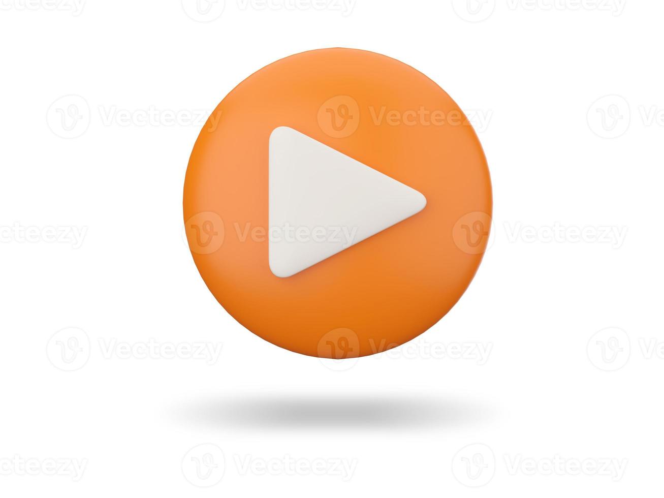 Play Button. 3D rendering. photo