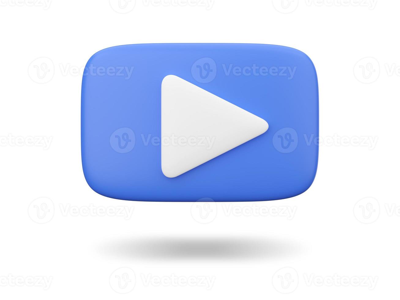 Play Button. 3D rendering. photo