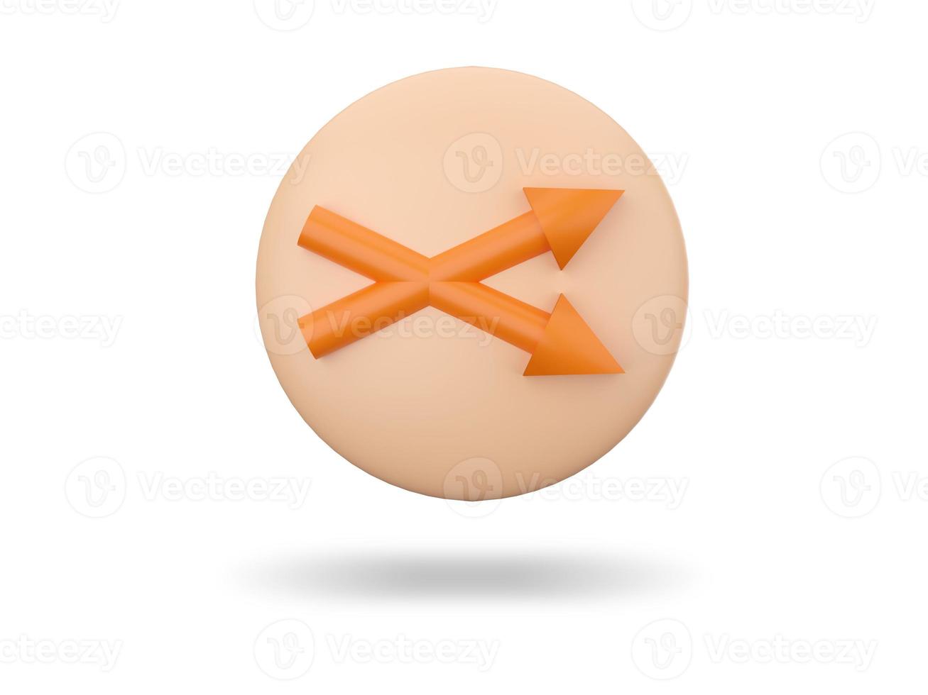 Shuffle Button. 3D rendering. photo