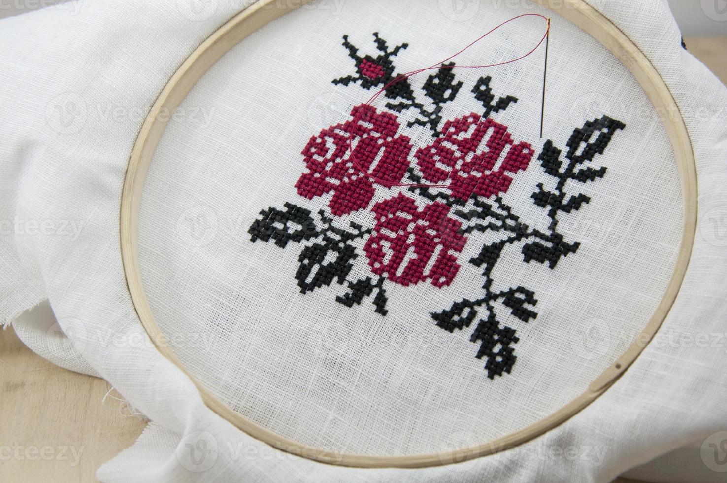 Embroidered pattern in the hoop photo