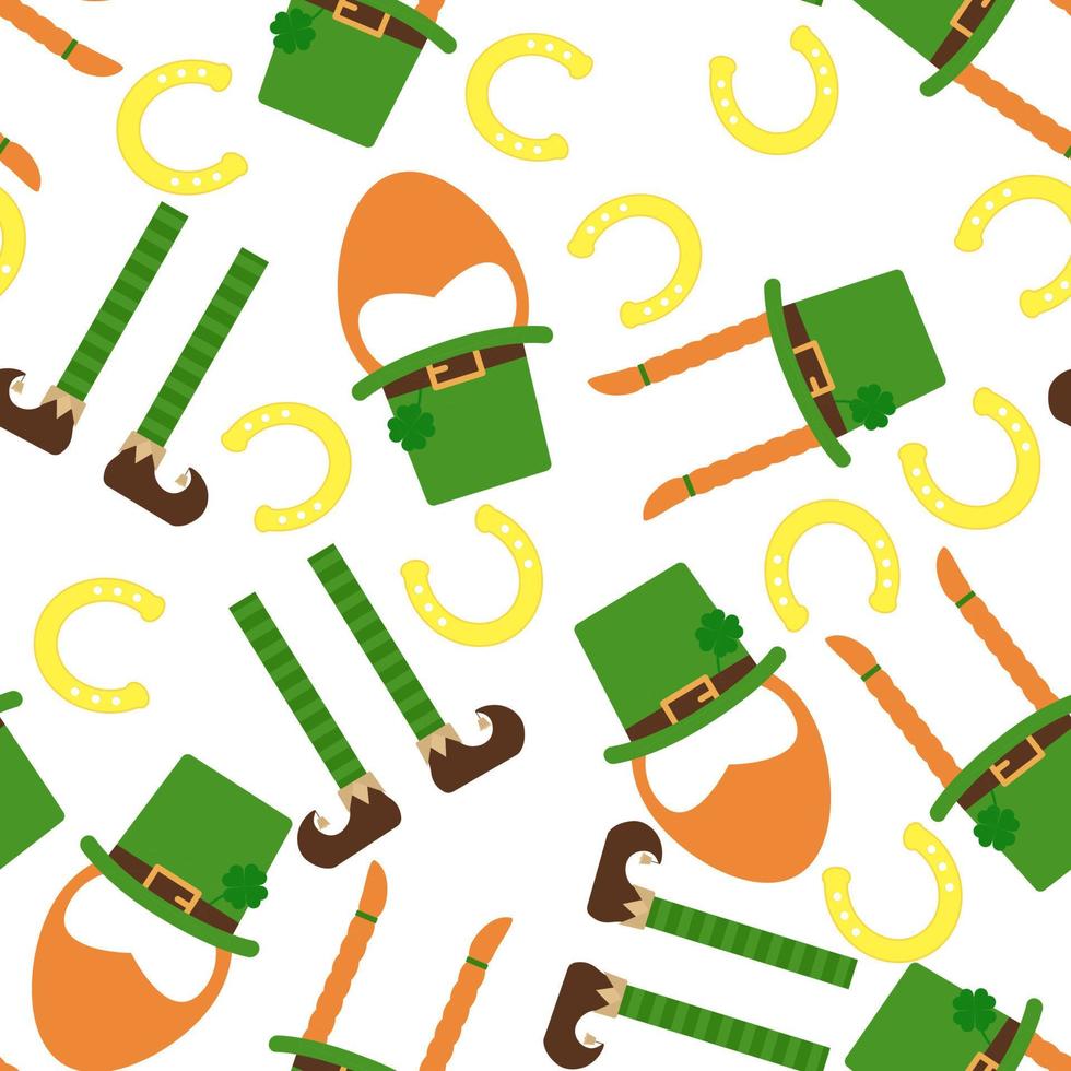 Seamless patter for Patrick's Day. Pattern for decoration wrapped paper. Vector illustration.