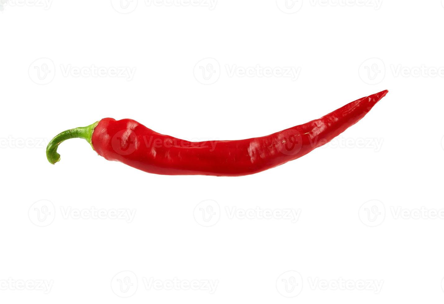 whole red hot chili pepper isolated on a white background photo