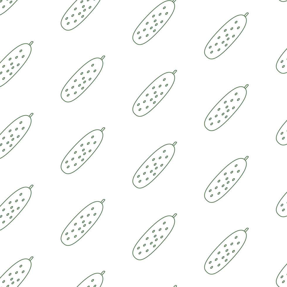 Cucumber, seamless pattern, vector. vector