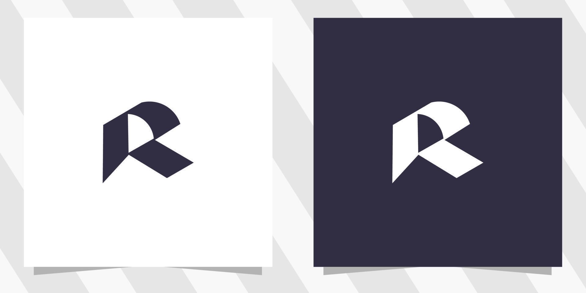 letter r logo design template vector