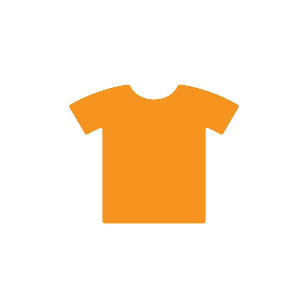 eps10 orange vector t shirt solid art abstract icon or logo isolated on white background. unisex shirt symbol in a simple flat trendy modern style for your website design, and mobile app