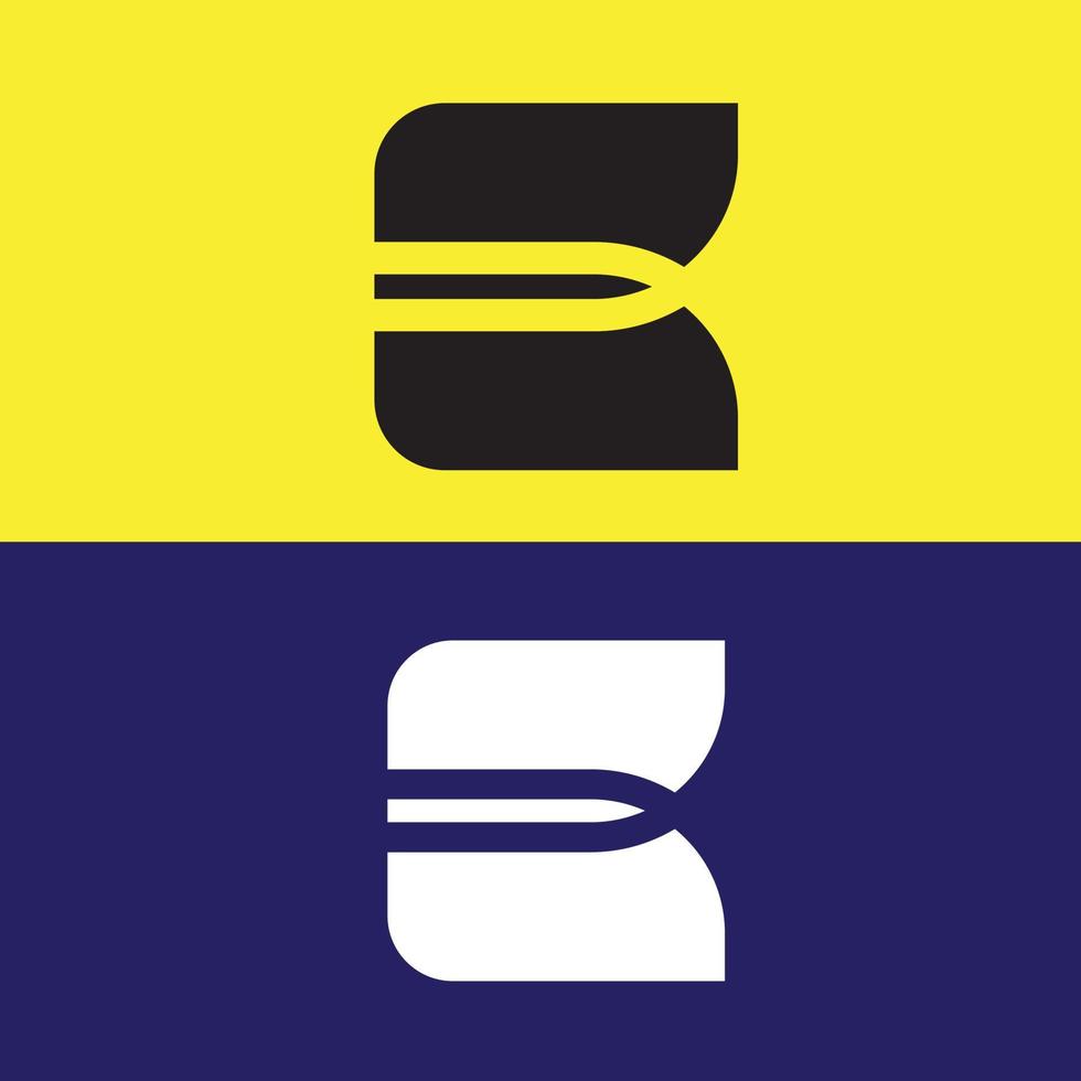 logotipo limpio y elegante que forma el diseño del logotipo de la banda vectorial de la letra b..eps vector