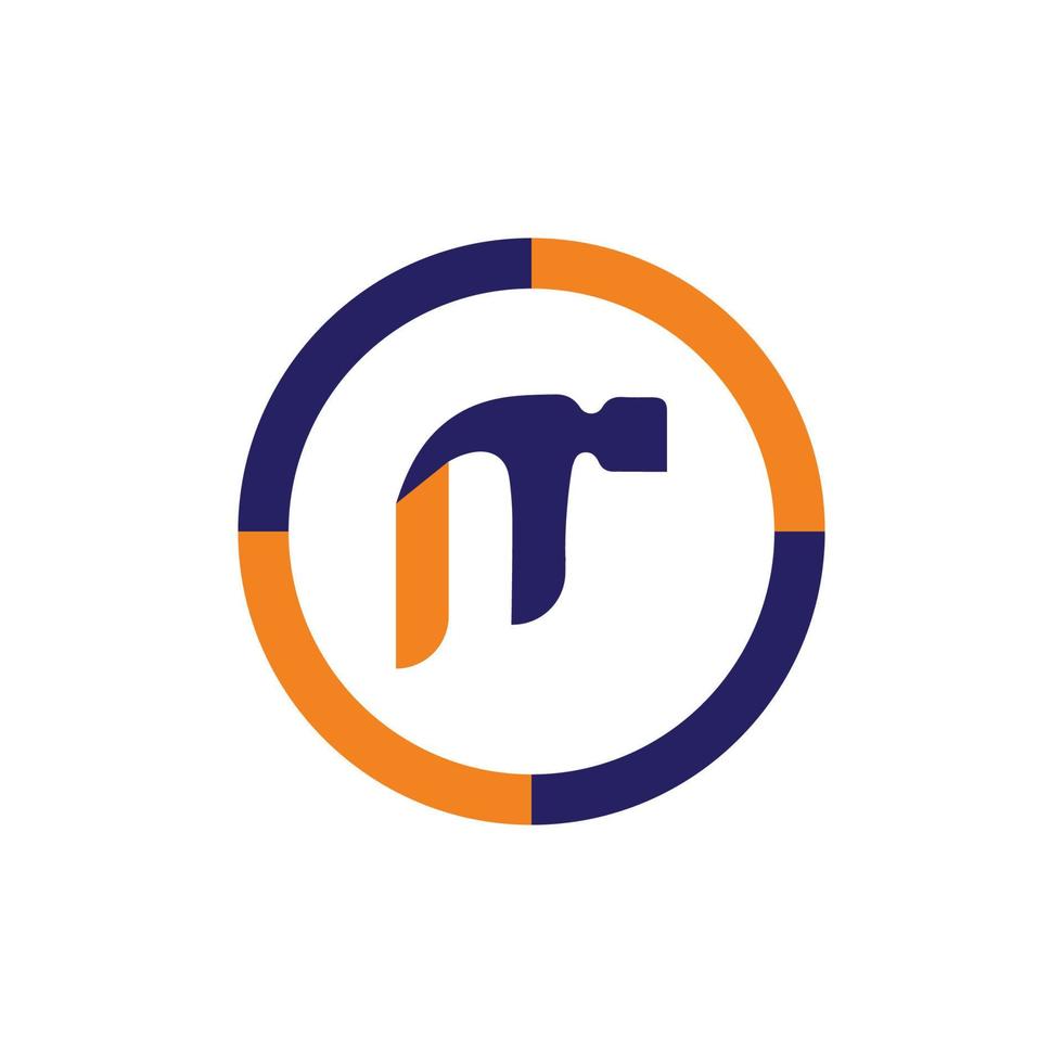 hammer logo vector and f letter.eps