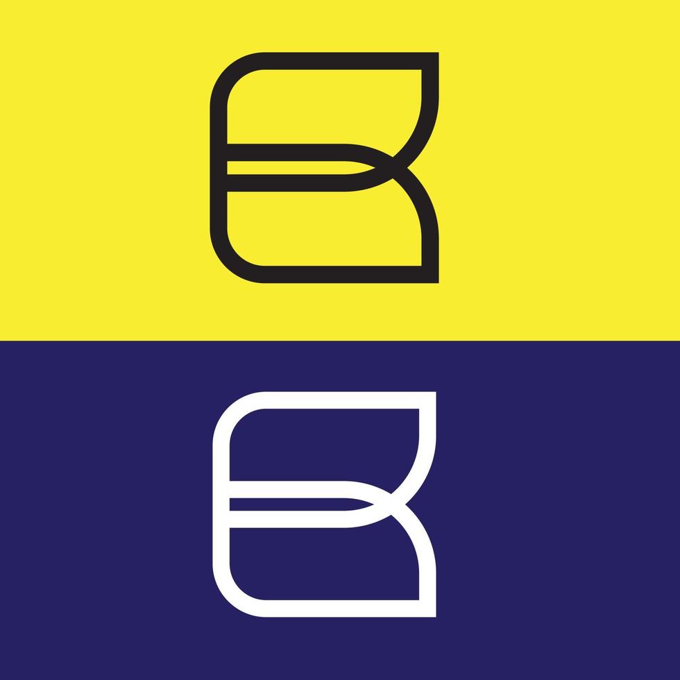 logotipo limpio y elegante que forma el diseño del logotipo de la banda vectorial de la letra b. vector