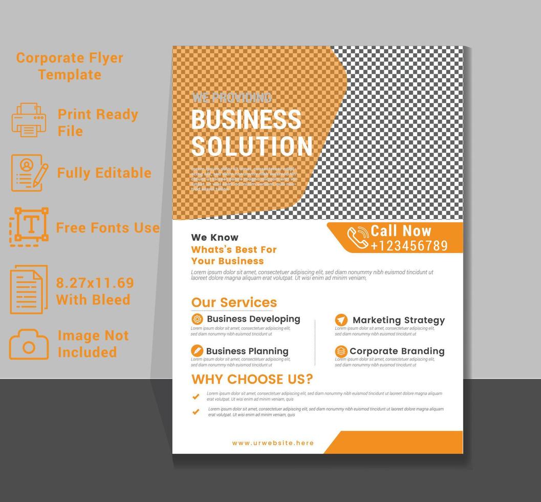 Corporate Flyer Template for your business.Flyer Design vector