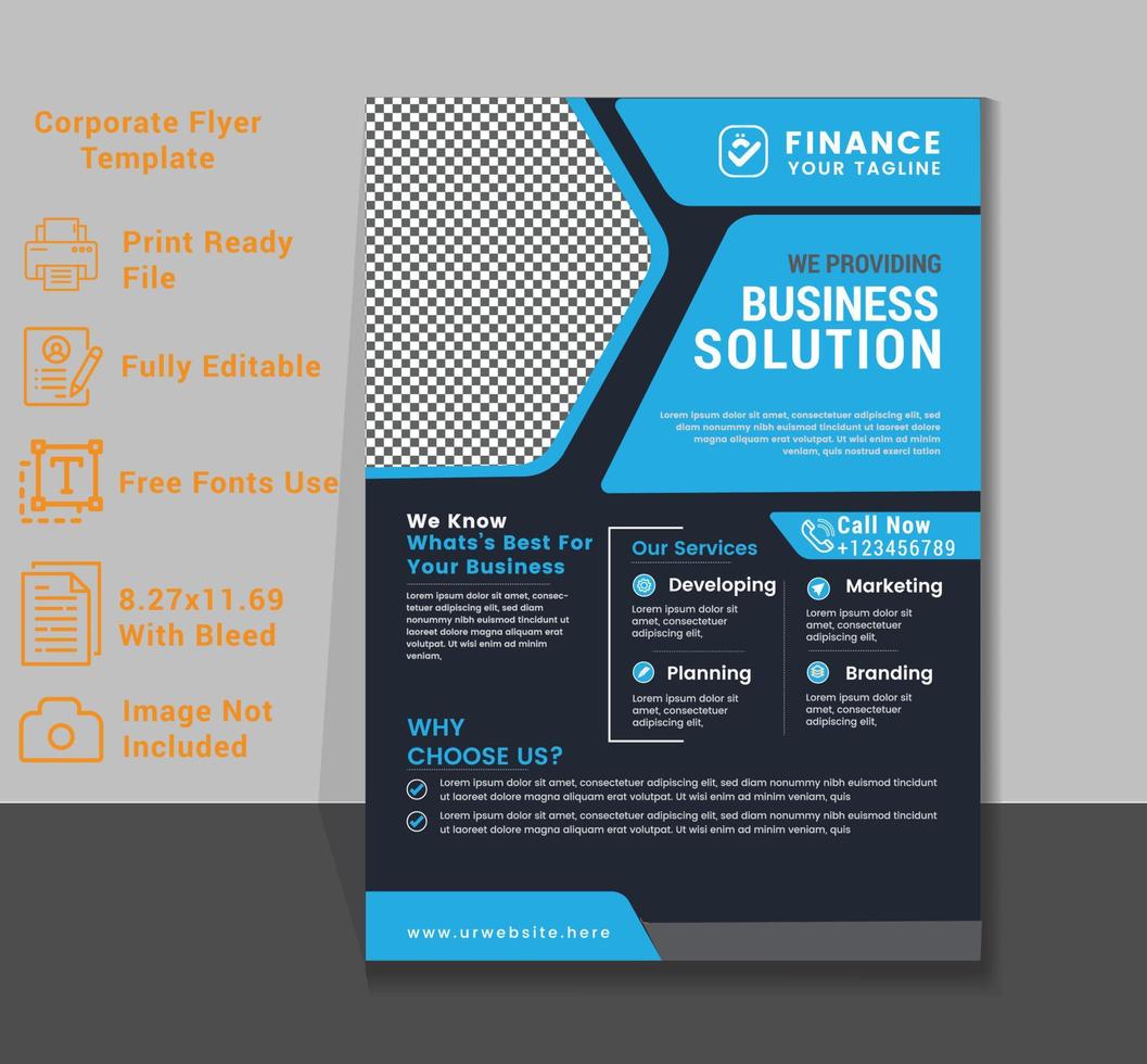 Corporate Flyer Template for your business.Flyer Design vector