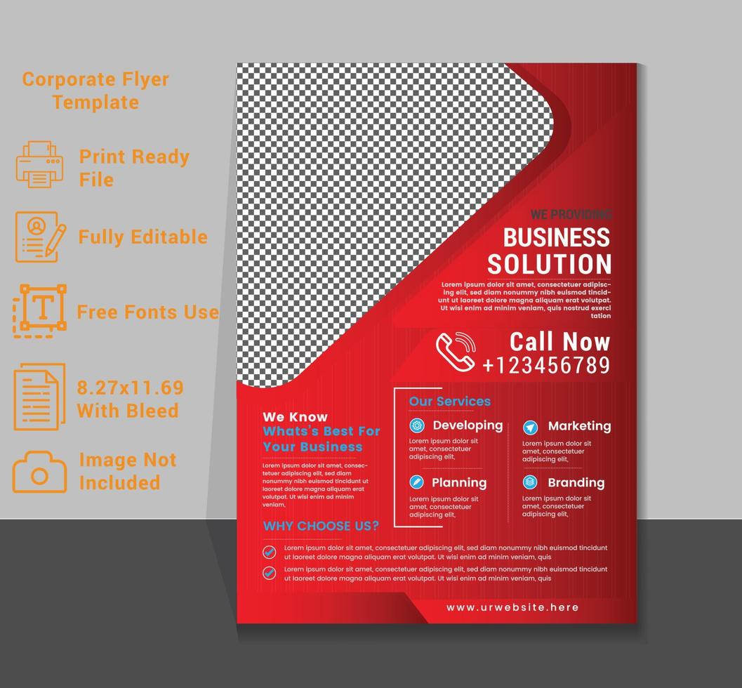 Corporate Flyer Template for your business.Flyer Design vector