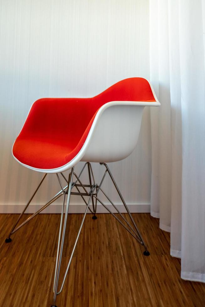 Red chair home office photo