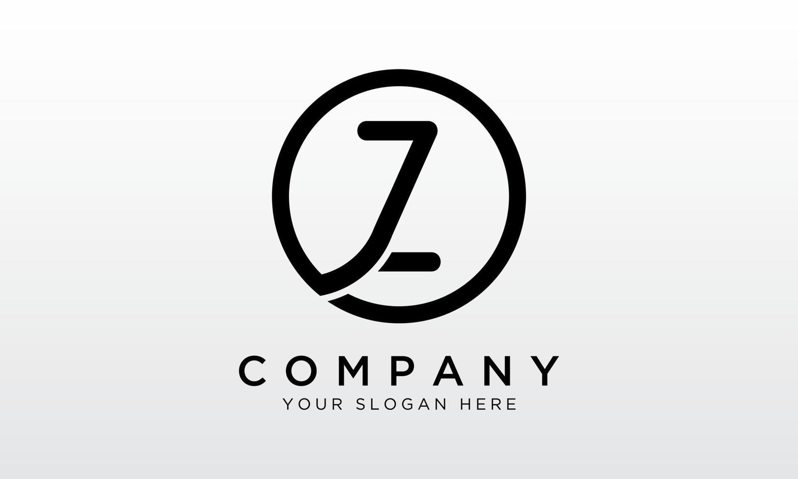 Initial Letter Z Logo With Circle Shape. Modern Unique Creative Z Logo Design Vector Template.