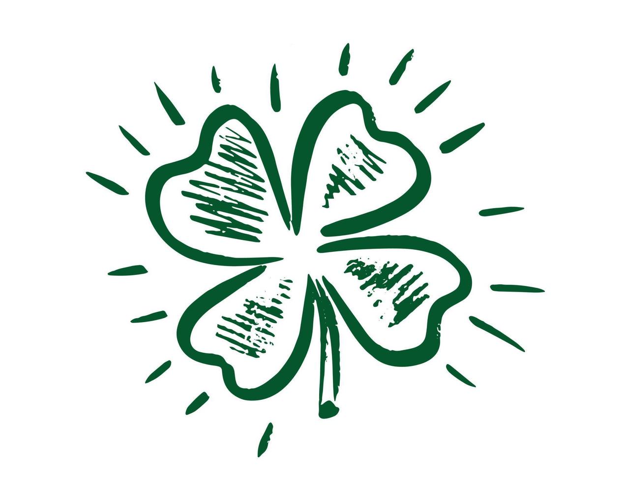 St. Patrick's Day. Retro Style Emblems leaf clover. vector