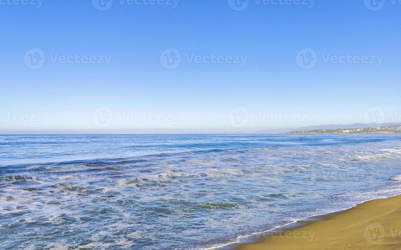 Extremely huge big surfer waves at beach Puerto Escondido Mexico. photo