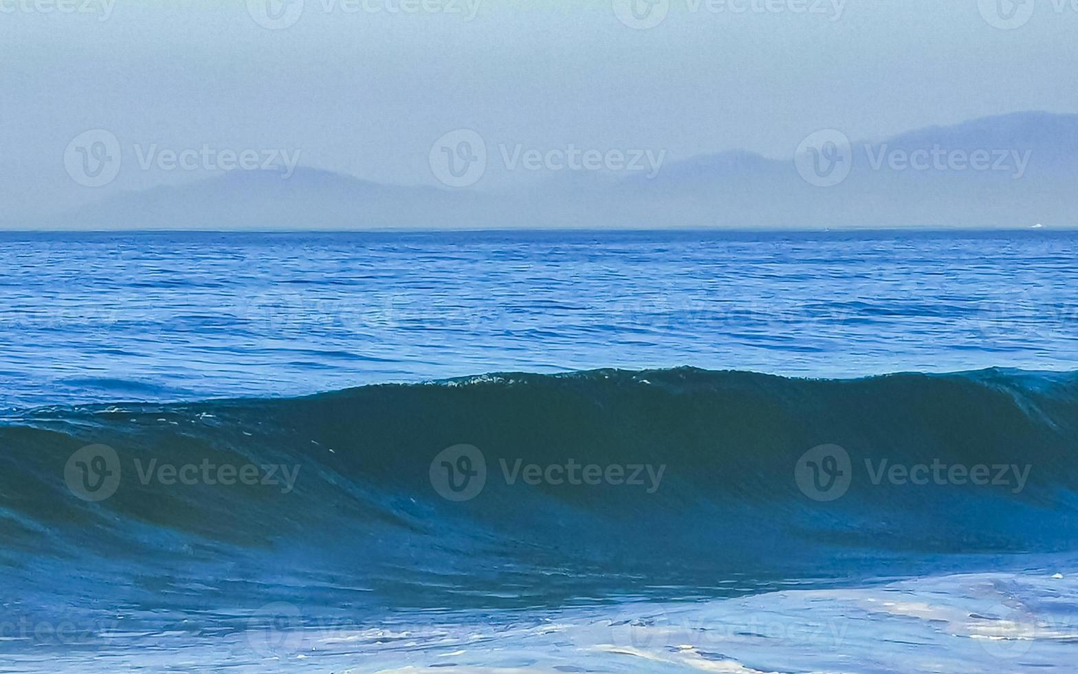 Extremely huge big surfer waves at beach Puerto Escondido Mexico. photo