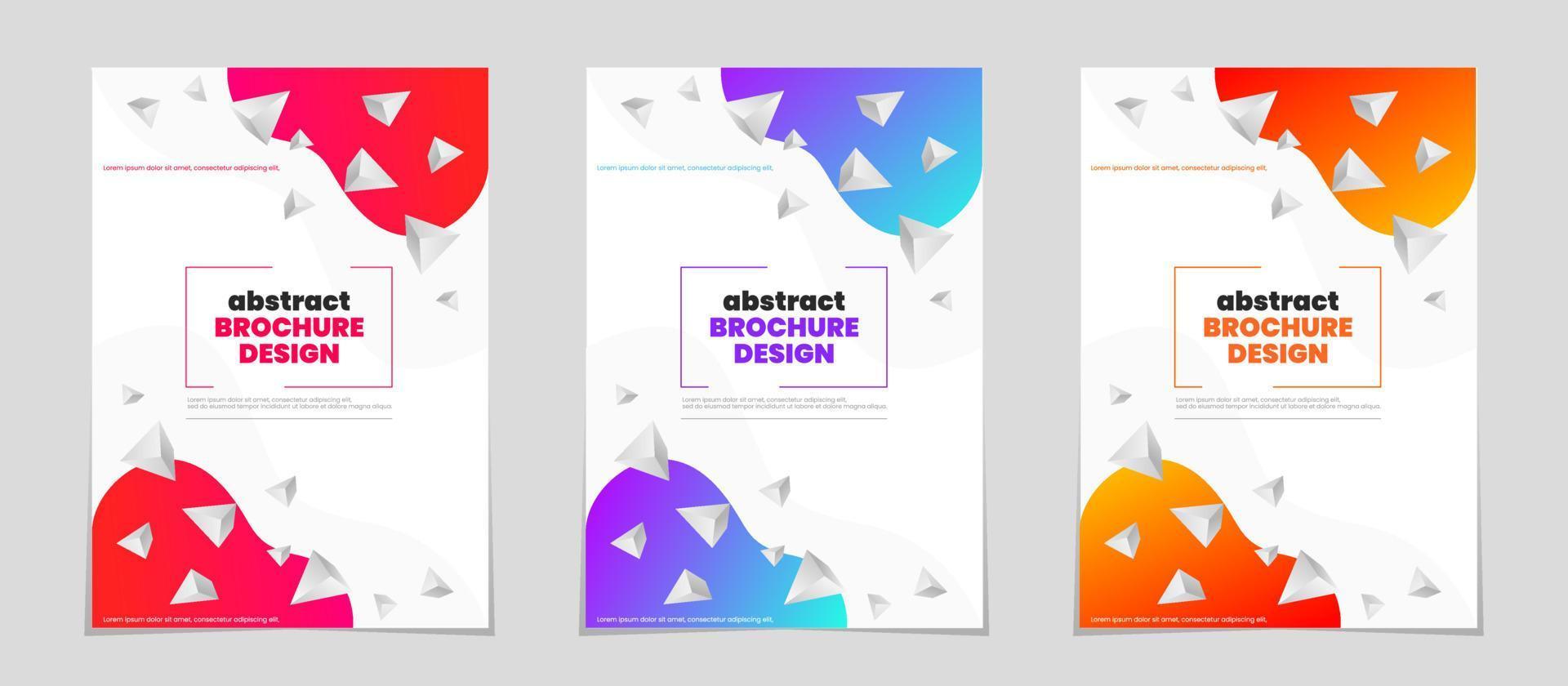 Vector brochure design template. poster business template. flyer in A4. brochure in A4. Minimalist wavy posters. design template for flyer, leaflet, brochure. 3d object vector for flyer, brochure.
