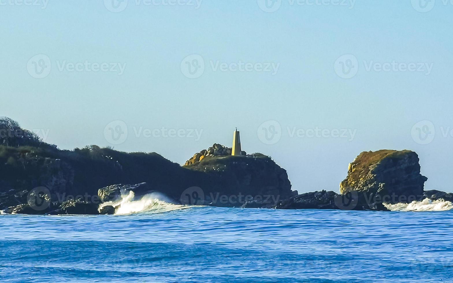 Extremely huge big surfer waves beach La Punta Zicatela Mexico. photo
