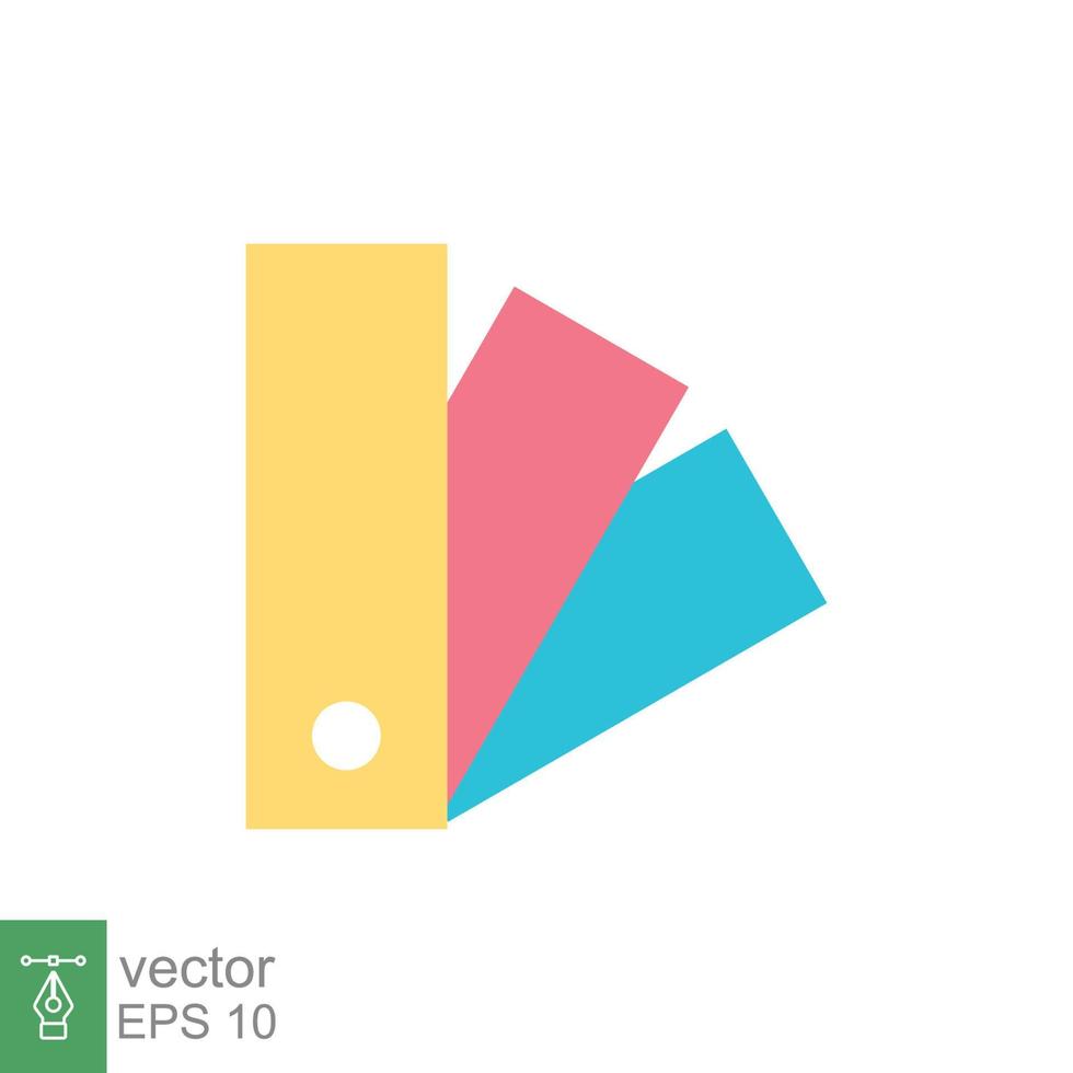 icono de la paleta de colores. estilo plano simple para web, móvil, diseño de interfaz de usuario. libro, multicolor, arte, diseñador, dibujo, concepto gráfico. ilustración vectorial aislado sobre fondo blanco. eps 10. vector