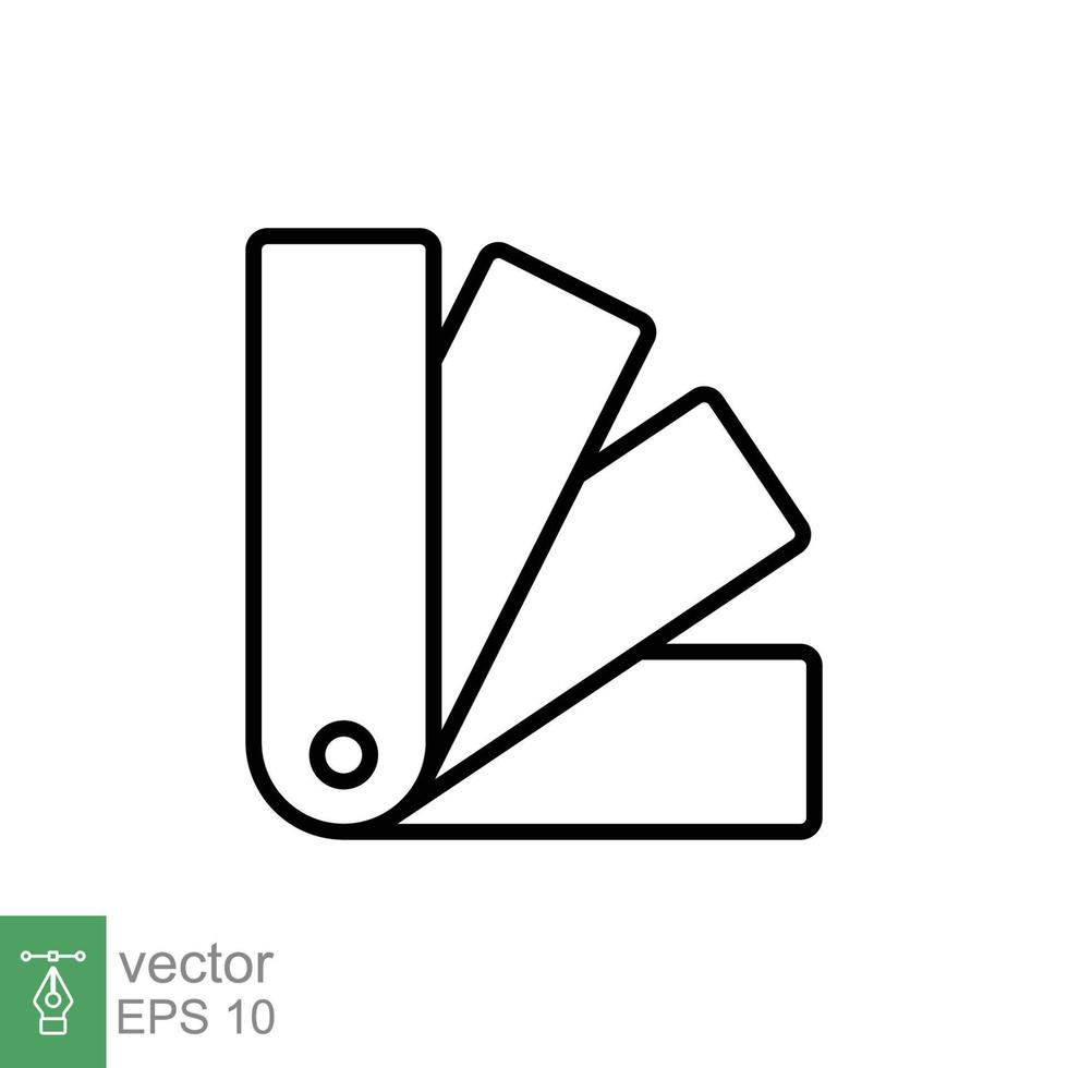 Color palette line icon. Simple outline style for web, mobile, ui design. Book, multicolor, art, designer, drawing, chart concept. Vector illustration isolated on white background. EPS 10.
