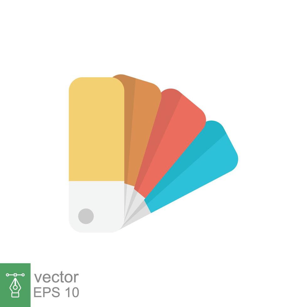 Color palette icon. Simple flat style for web, mobile, ui design. Book, multicolor, art, designer, drawing, chart concept. Vector illustration isolated on white background. EPS 10.