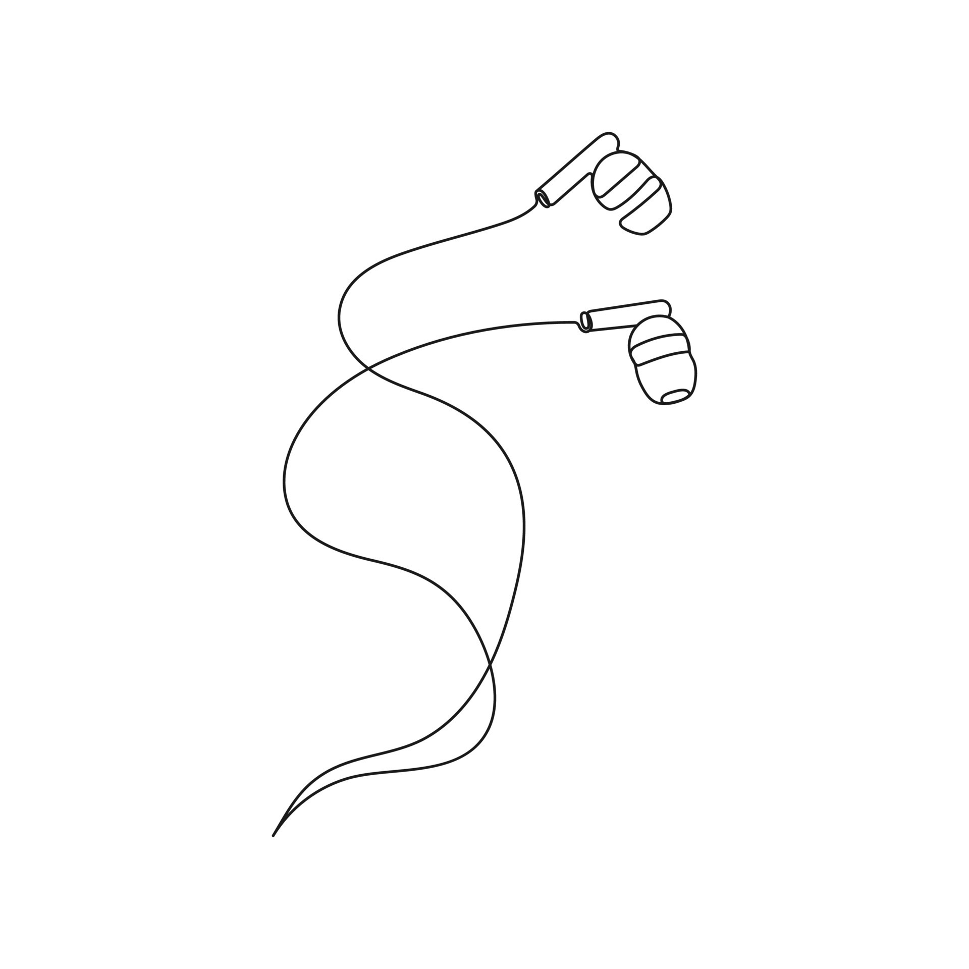 earphones drawing