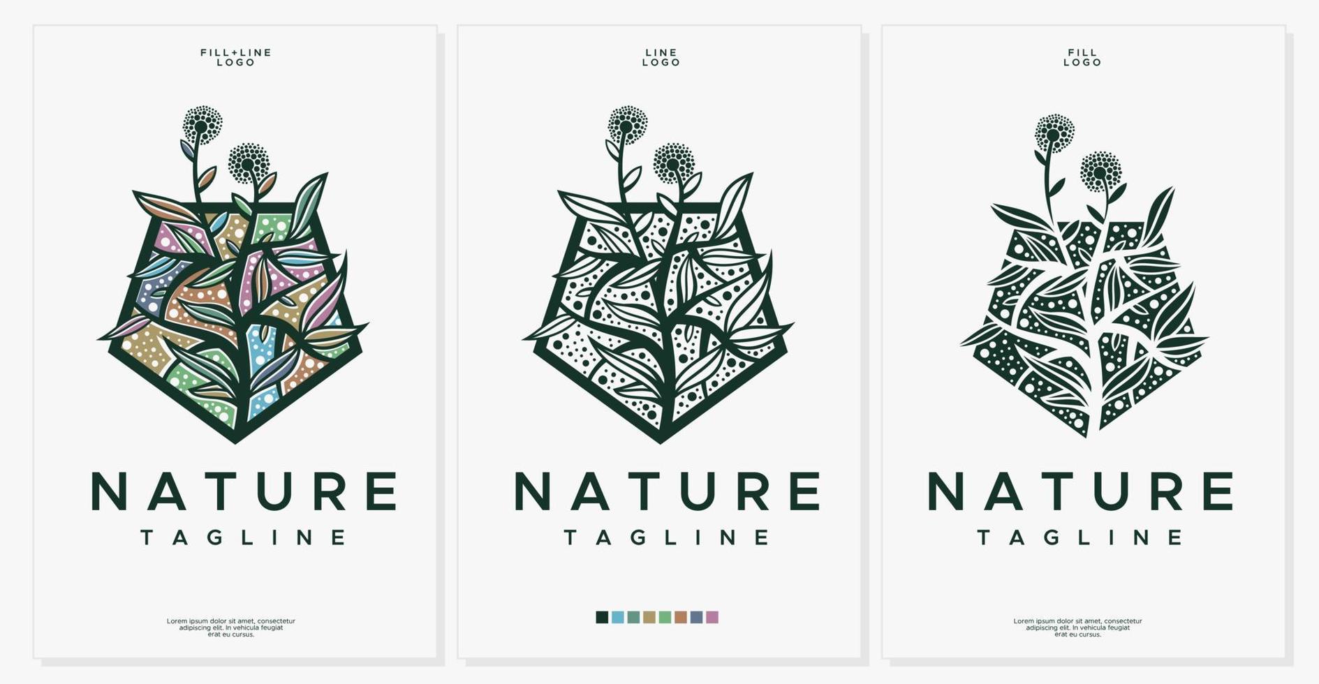 Luxury spring flower logo design template. Decorative flower logo graphic vector