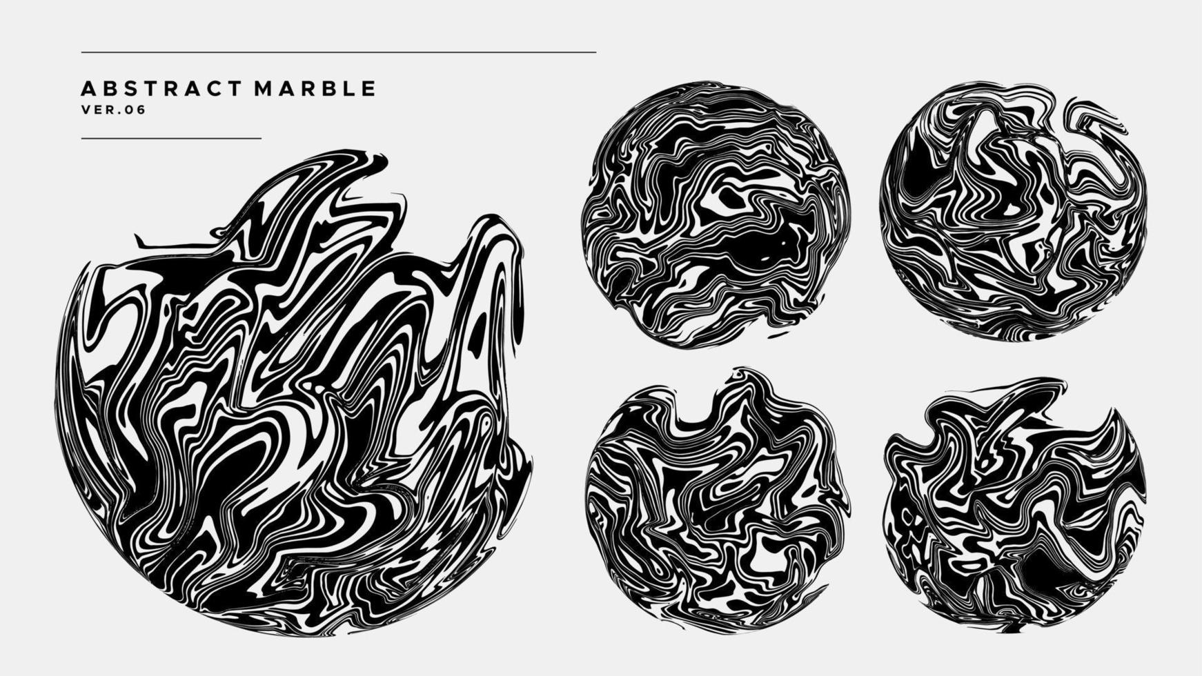 Abstract liquid marble circle design collection. Alcohol ink circle template. vector