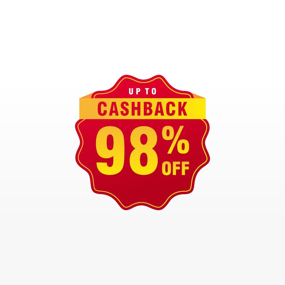 98 discount, Sales Vector badges for Labels, , Stickers, Banners, Tags, Web Stickers, New offer. Discount origami sign banner.