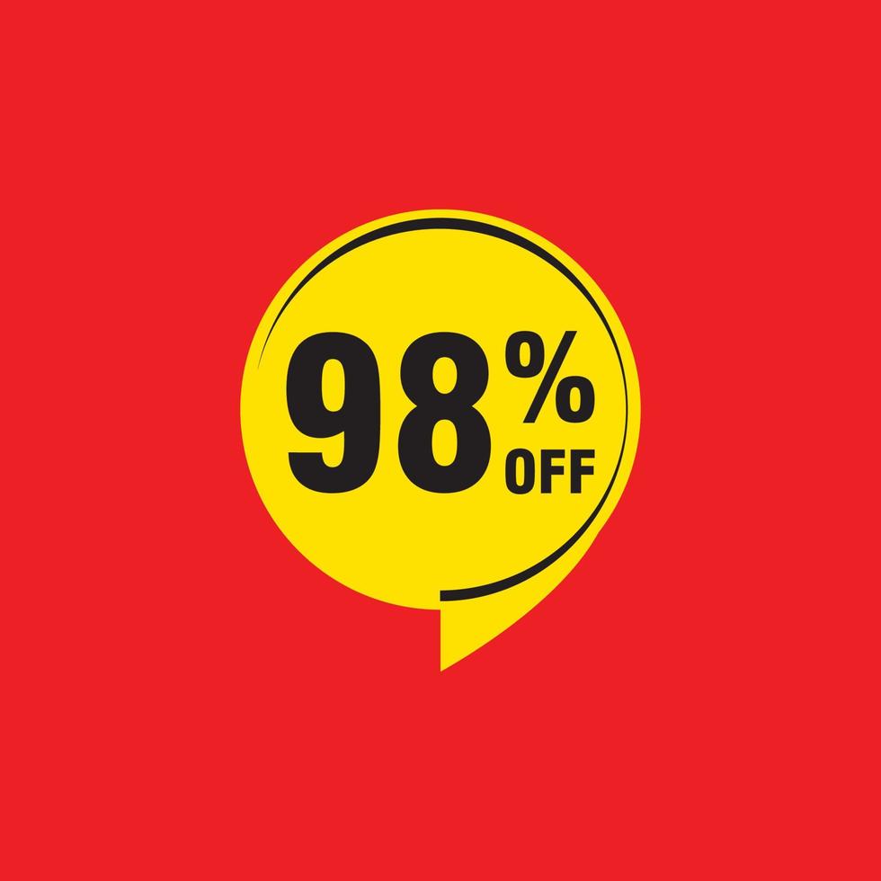 98 discount, Sales Vector badges for Labels, , Stickers, Banners, Tags, Web Stickers, New offer. Discount origami sign banner.