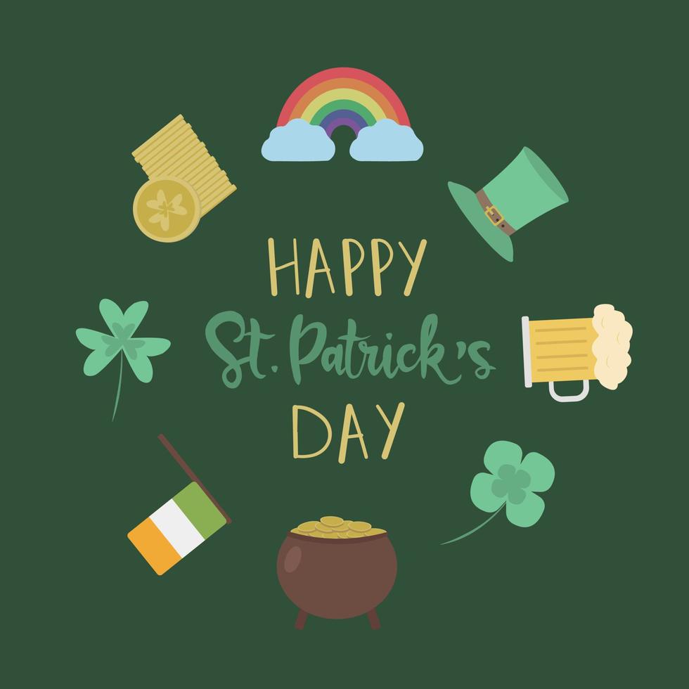 St. Patricks day concept with holidays elements. vector