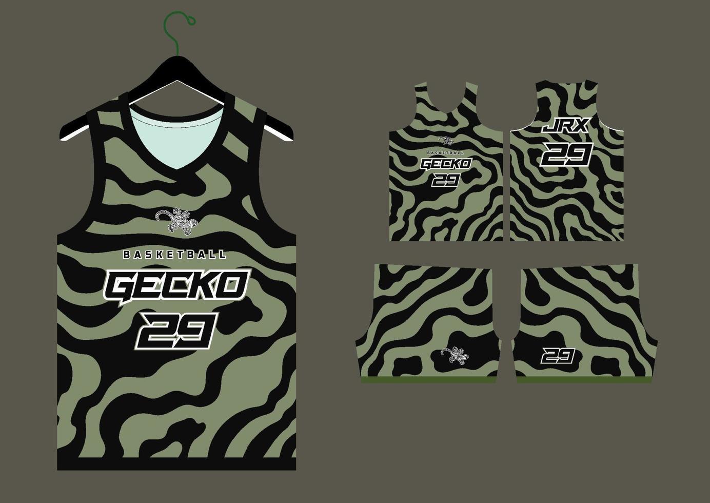 abstract basketball jersey pattern template vector