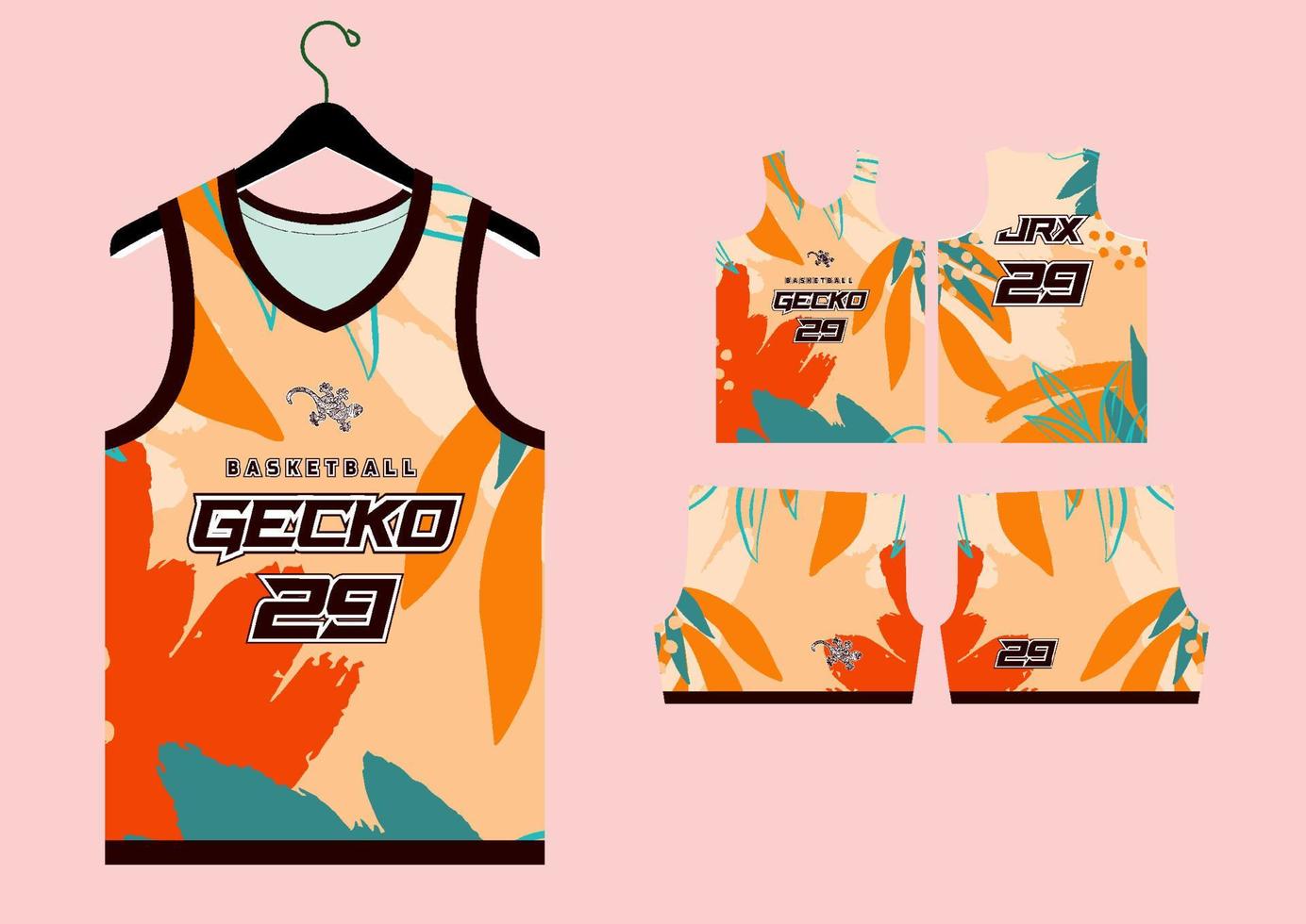 abstract basketball jersey pattern template vector