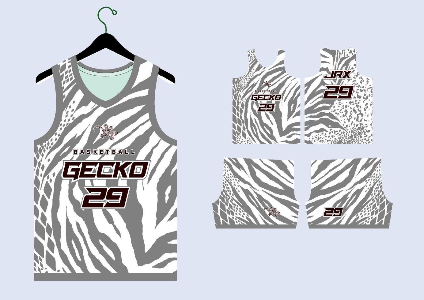 abstract basketball jersey pattern template vector