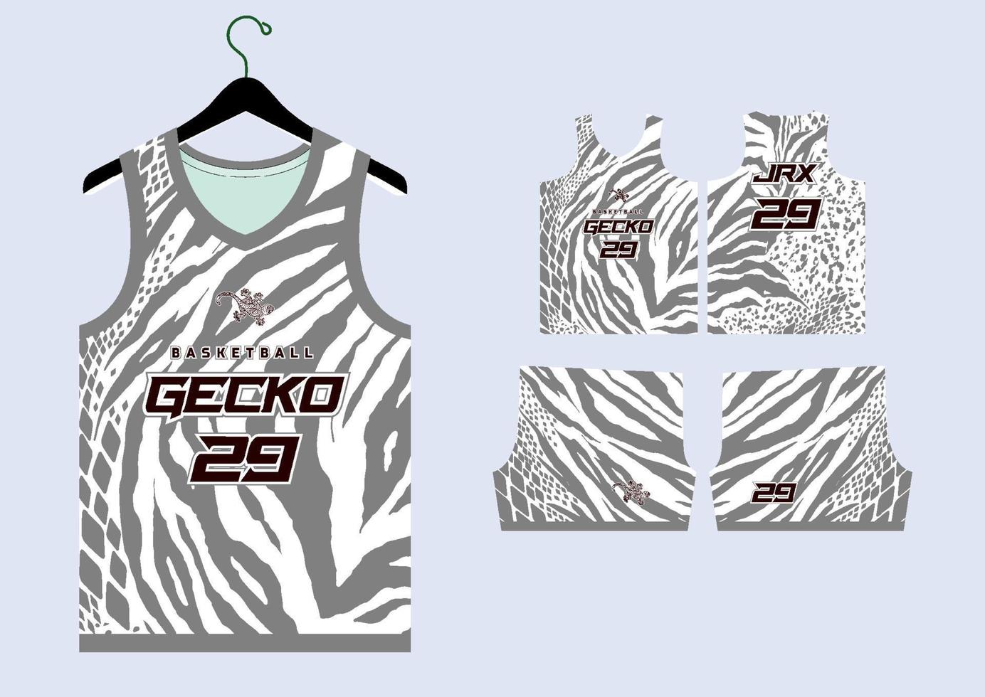 plantilla de patrón de camiseta de baloncesto abstracto vector